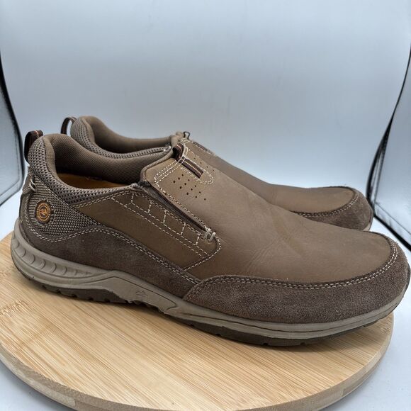 Nunn Bush Mens 10.5 M Brown Leather Suede Slip On Loafers Walking Shoes - Picture 2 of 10